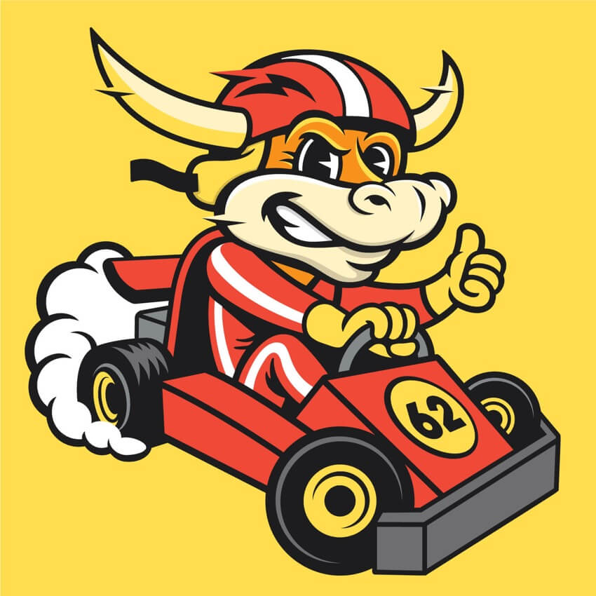 Rockwood Go-Karts Rocky Mascott
